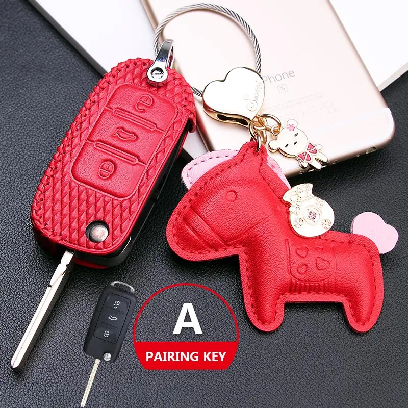 Кожаный брелок из воловьей кожи чехол для автомобиля Volkswagen CC POLO Golf jetta key packet чистый ручной работы женский брелок