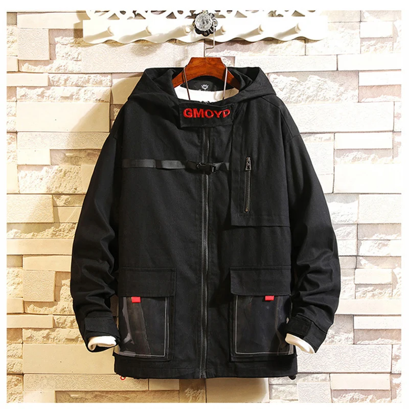 M-5XL плюс размеры 2019 новая мода для мужчин повседневное Zip Up ветровка куртки с