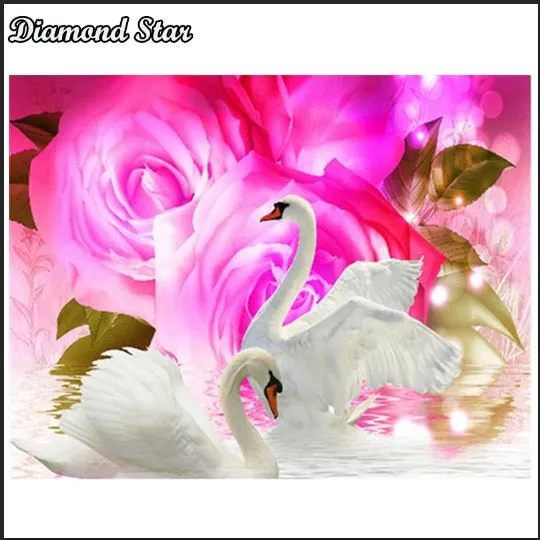 

5D Лебедь вышитые алмазами Алмазная картина животное квадратная смола мозаика рукоделие горный хрусталь наклеенный