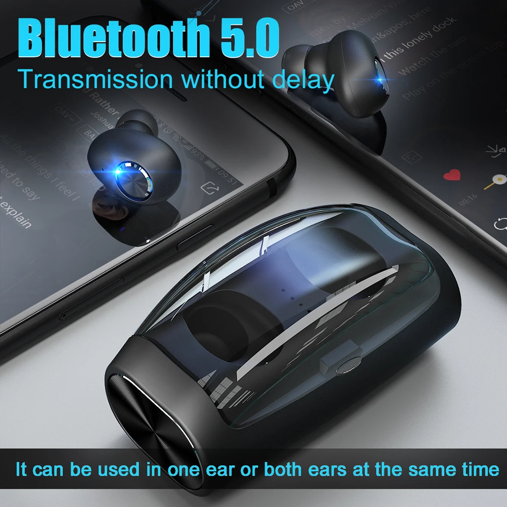 TWS Mini Bluetooth 5 0 наушники настоящие беспроводные стерео гарнитура с микрофоном