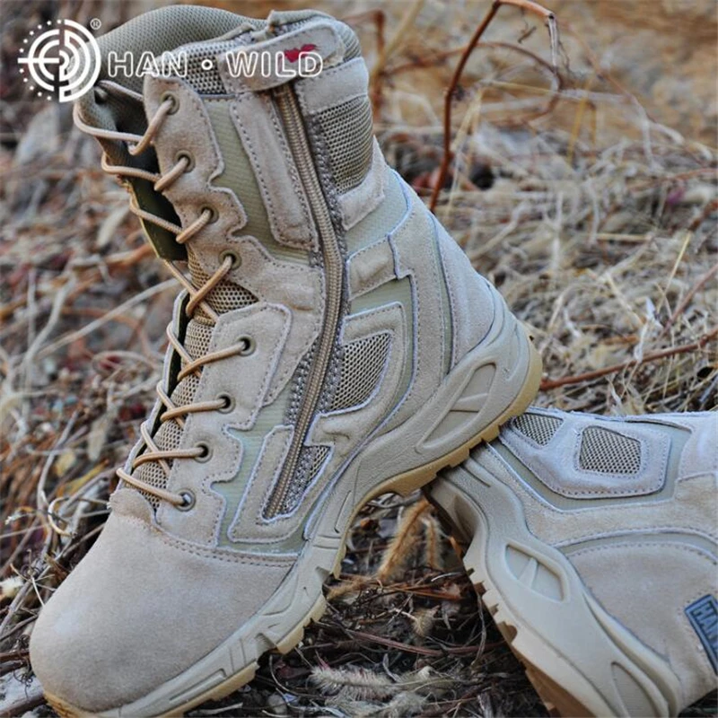 Полный сезон военная форма сапоги из натуральной яловой кожи тактические Desert Combat