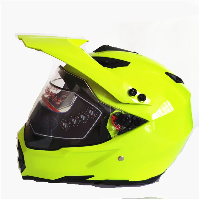 Расширенный велосипедный шлем внедорожный шлем для мотокросса ATV MX Enduro Quad Sport - Цвет: clear lens