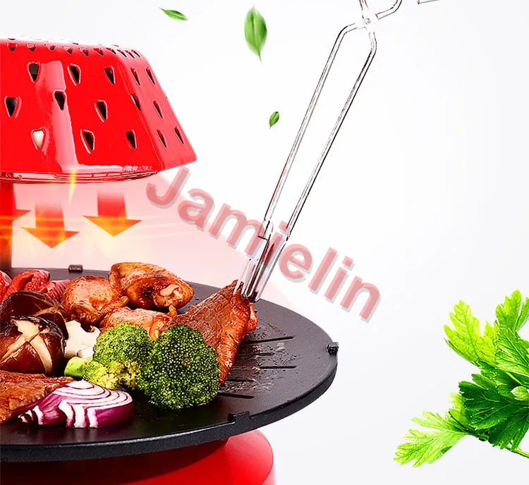저렴한 Jamielin 상업용 적외선 전기 바베큐 Fume 없는 가정용 바베큐 랙 실내 바베큐 기계 비 스틱