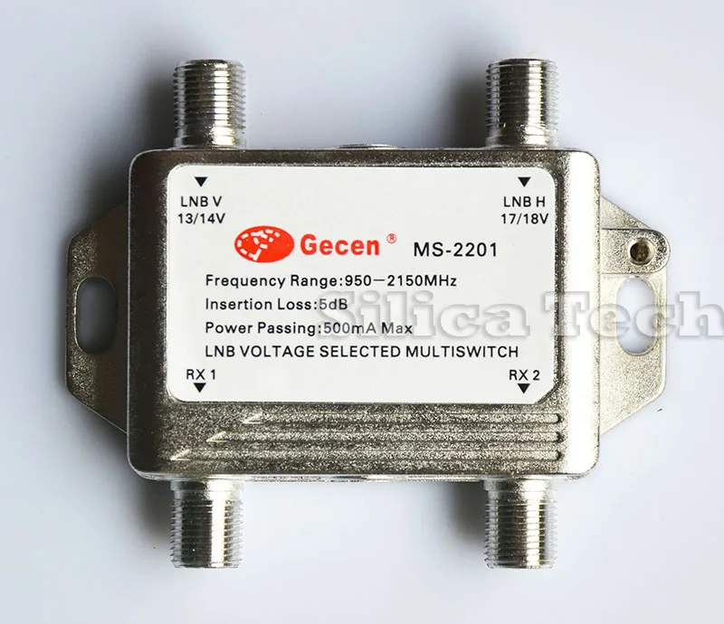 Gecen 2x2 13V/18V in 2 out Satellite LNB V/H multi-switch MS-2201 | Электроника