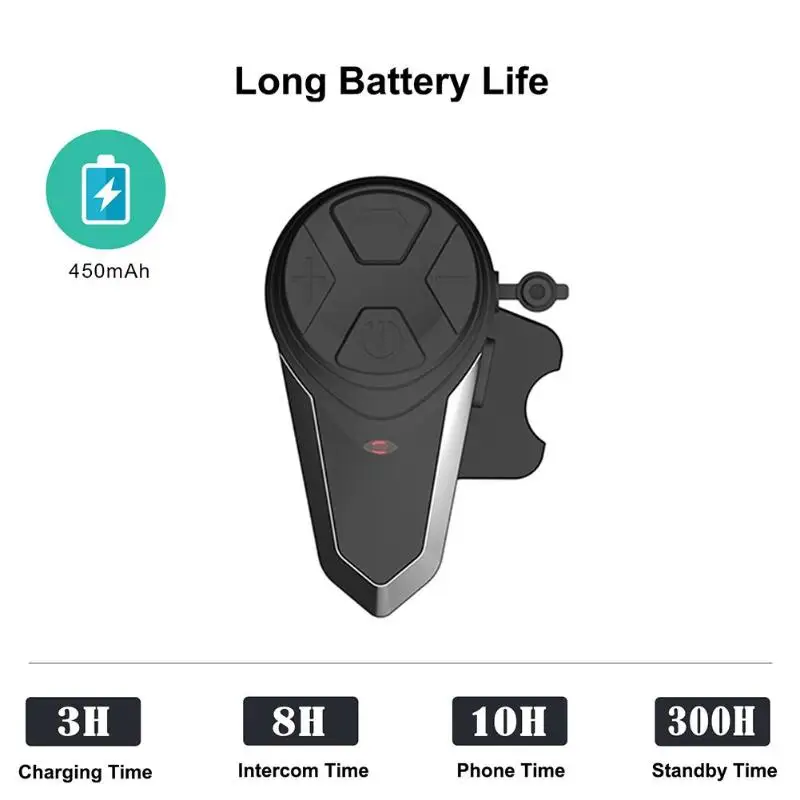 Bluetooth гарнитура VODOOL S3 для мотоциклетного шлема дальность 1000 м|Наушники шлемов| |
