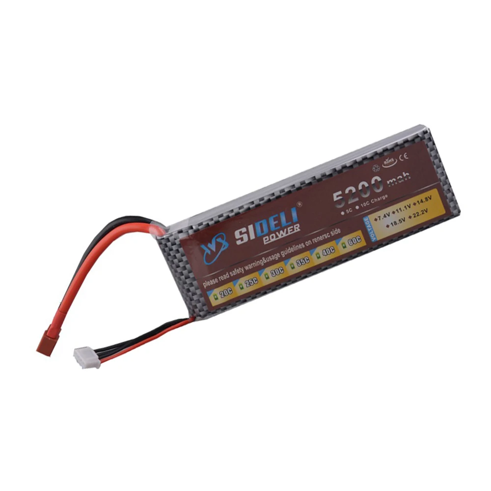 ELEOPTION 3PCS 11.1V 5200mah 3S 30C LiPo Battery For RC Car Truck Helicopter Airplane Frame Kit with XT60 / T Plug | Электроника