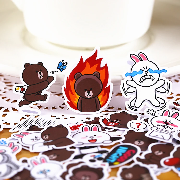 41 шт. креативные наклейки kawaii для самостоятельного изготовления с медведями