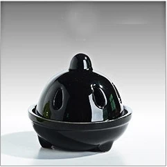 Black ERMAKOVA многоцветная керамическая курильница для благовоний, маленький фарфоровый держатель для благовоний, курильница, чайный домик, 20 шт., подарок для благовоний - Цвет: Black