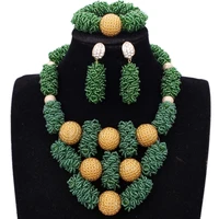 new dudo jewelry set african beads green gold dubai jewelry set more bold women jewellery set free ship parure bijoux femme 2018