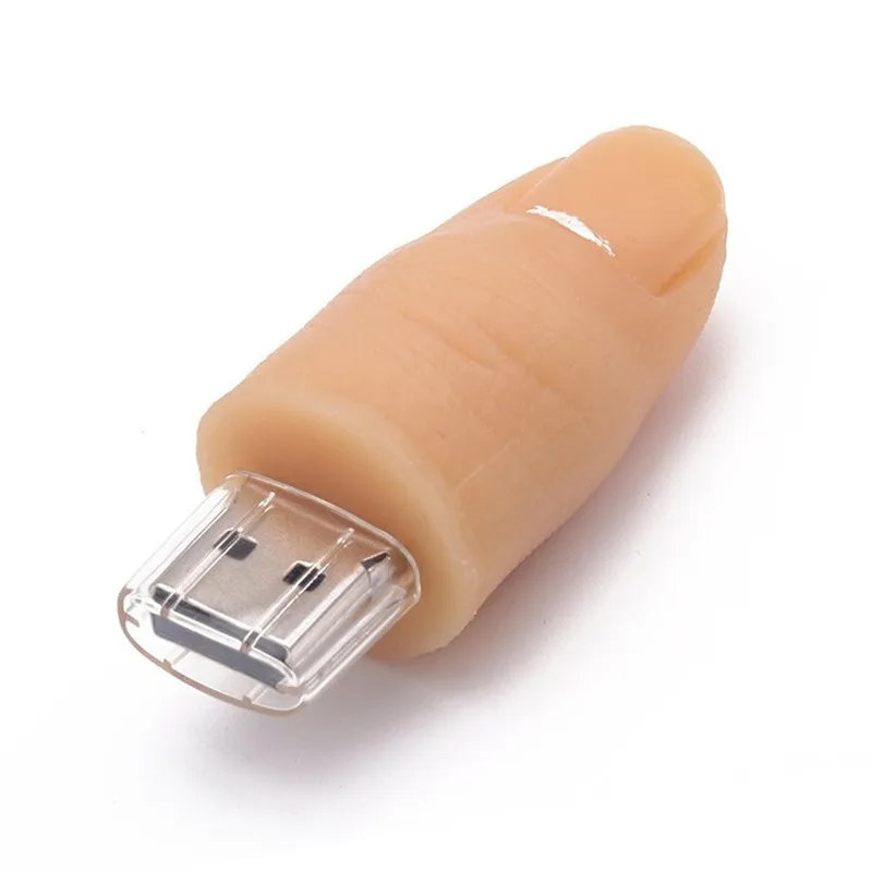 Флэш накопитель USB 2 0 модель человеческого пальца флэш 64 ГБ 32 16 8 4 Гб забавная