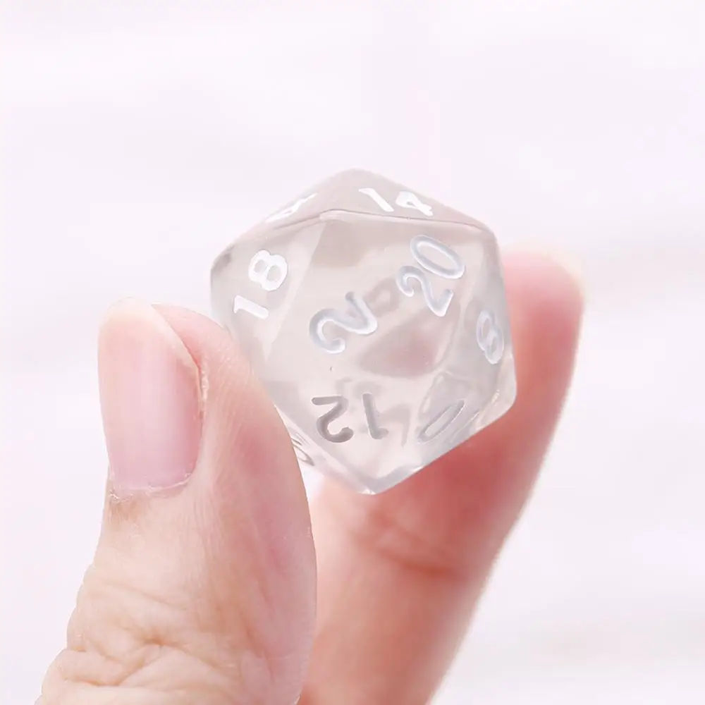 Набор из 7 двусторонняя многогранные кубики для ролевой игры так и D4 D20 Clear|Кубики|