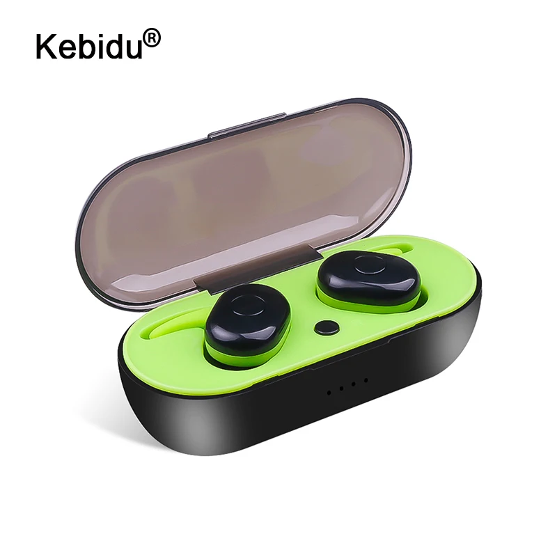 Kebidu Новое поступление TWS Bluetooth V5.0 наушники 3D стерео Спортивные Беспроводные с