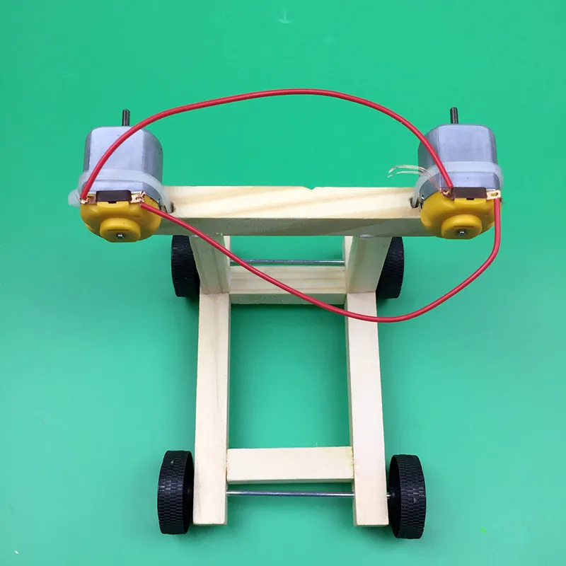 Happyxuan DIY электромобиль ветровой мощности Набор для деревянные детские игрушки - Фото №1