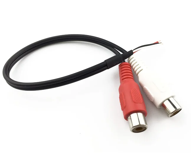 Автомобильный жгут проводов двойной гнездовой аудиокабель RCA экранированный