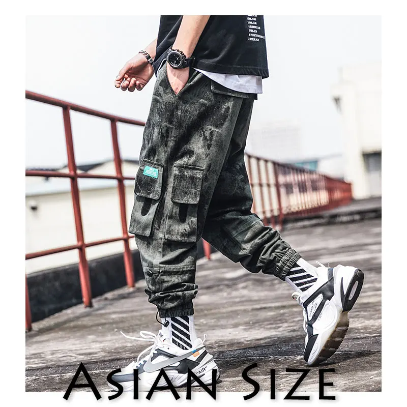 Green(Asiansize) Privathinker мужские брюки длиной до щиколотки, брюки-карго в стиле хип-хоп, уличная одежда, японские брюки в стиле хип-хоп, мужские корейские модные джоггеры - Цвет: Green(Asiansize)