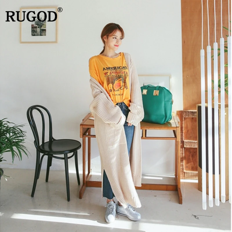 Новинка 2019 зимняя модная женская модель RUGOD с карманами необычный длинный