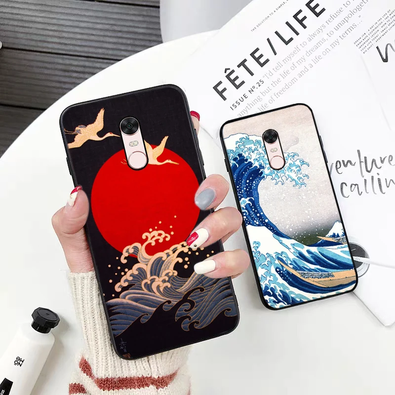 Силиконовый чехол Lavaza Hokusai The Great Wave off Kanagawa для Xiaomi Redmi 4A 4X5 5A 6 6A 7 7A 8 8A K20 Pro Plus S2 Go