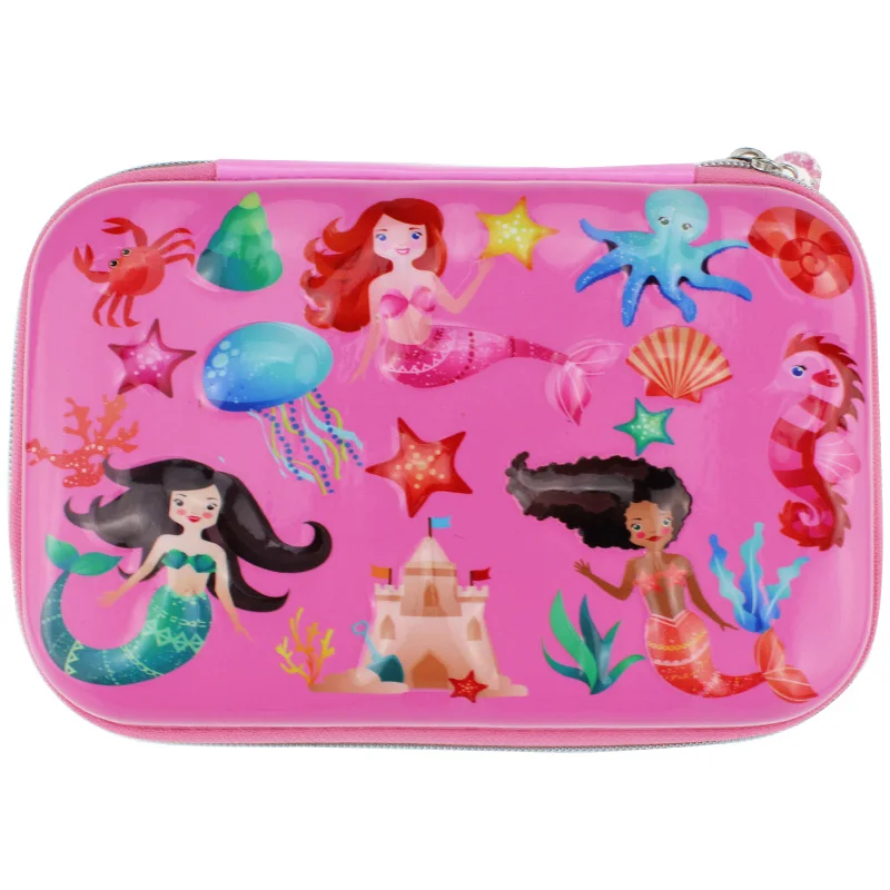 mermaid(pink) Стиль Русалка Пенал школьный девушки большая ручка держатель Милые Коробки для ручек плюс ручка сумка школьные принадлежности косметичка офис вместительный пенал пенал школьный для девочки пенал твердый аниме - Цвет: mermaid(pink)