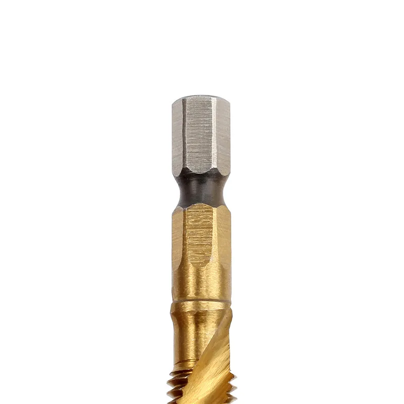 Neoteck 6 шт./компл. hss Шестигранная метрическое сверло бит кран болт для зенковки резьбы M3 M4 M5 M6 M8 M10 ручной инструмент цвет серебристый, Золотой Цвет