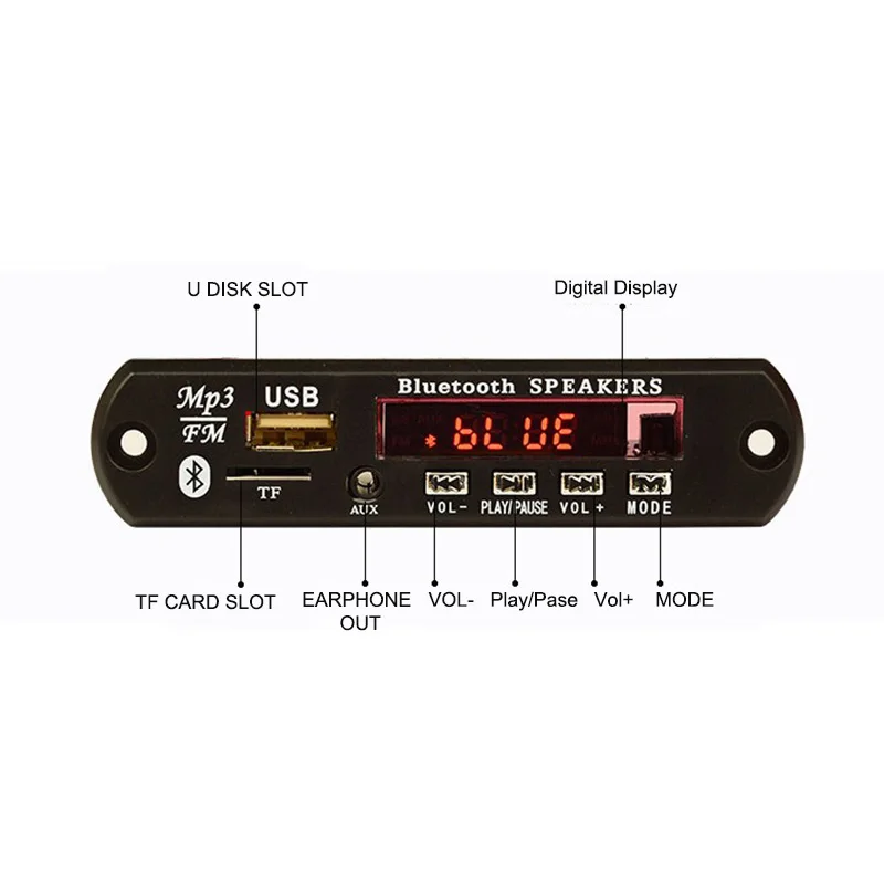Авто-1 набор 7-12 в автомобильный Bluetooth MP3 декодер плата декодирования плеер модуль Поддержка FM Rad