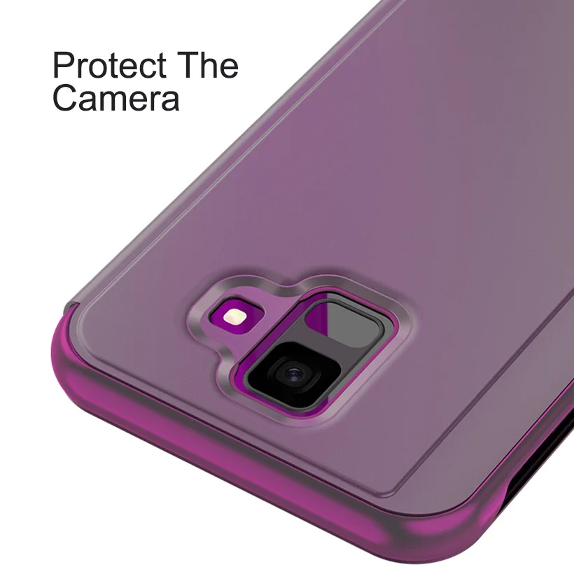 Умный зеркальный чехол для samsung J4 J6 плюс чехол A3 A5 A6 A7 A8 плюс A9 J2 J3 J4 J5 J6 J7 J8 Prime A6s крышка