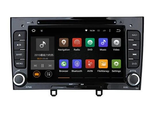 Глянцевый черный пианино 2din Android 7 1 автомобильный DVD GPS для Peugeot 408 308 308SW с Wi Fi 3G BT