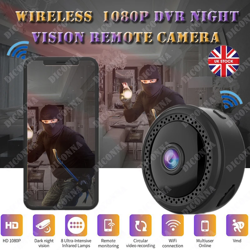 Мини-камера HD 1080P беспроводная Wi-Fi IP-камера для домашней безопасности