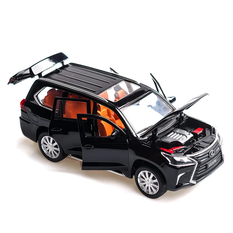 Изысканный подарок 1:32 LX570 роскошная модель из сплава SUV имитация литого металла 6