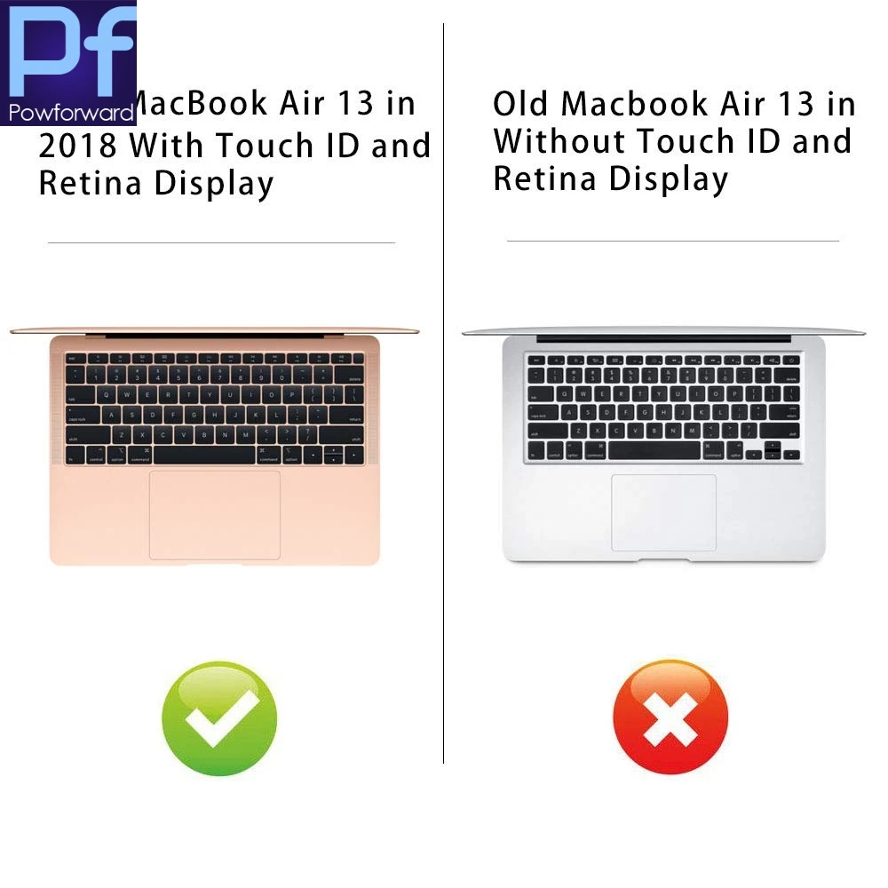 Ультратонкий силиконовый чехол с клавиатурой для новейшего MacBook Air 13 Touch ID Version Model