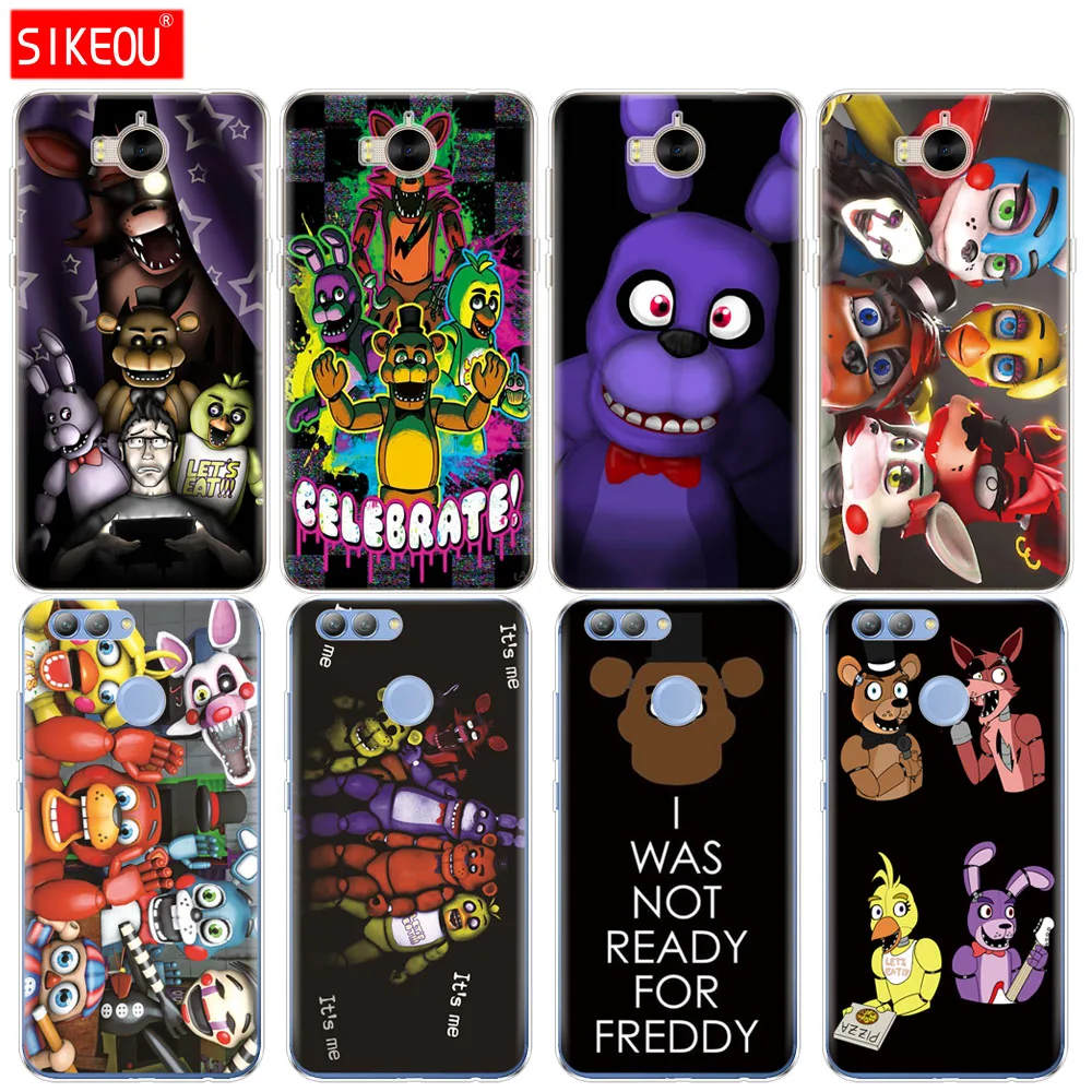 Силиконовый чехол для телефона huawei Y3 Y6 Y5 2 II 2017 nova 2s LITE plus five nights at freddy's fnaf