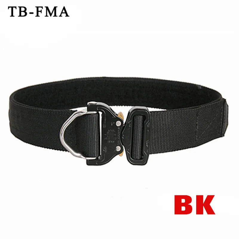 BK TB-FMA, военный ремень с d-образным кольцом, 1,75 дюймов, кобрапряжка, шутер, пейнтбол, страйкбол, военная игра, пояс, черный, EDC, пояс, поддержка талии - Цвет: BK
