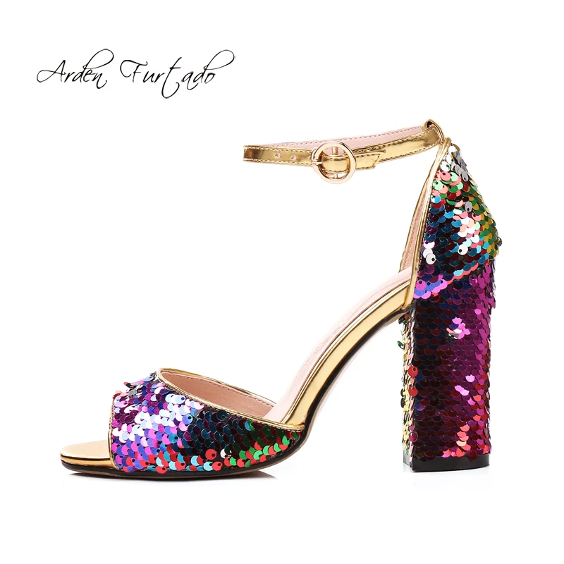 Женская летняя обувь на высоких каблуках с блестками размеры 30 31 32 33|Боссоножки и