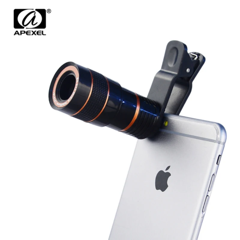 Объектив APEXEL с зажимом для телескопа 8 кратным увеличением iPhone 5 мобильный