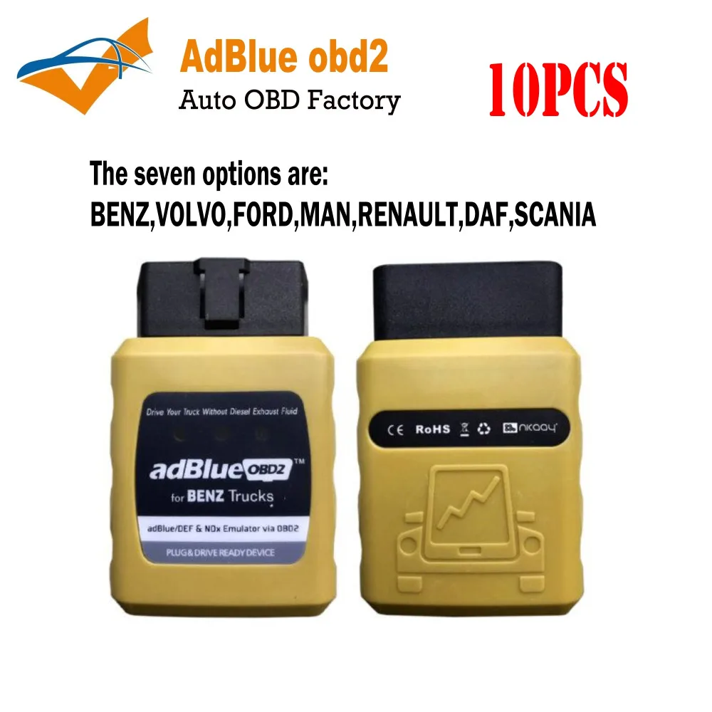 10 шт. wow CDP все виды Новое поступление Грузовик Adblue OBD2 эмулятор adblue Nox через |