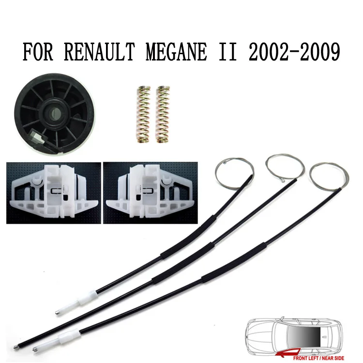 

FOR RENAULT MEGANE II 2 MK2 Power Electric Car Window Regulator Window Lifter Repair Kit Set 4/5 Front Left 2002-2009