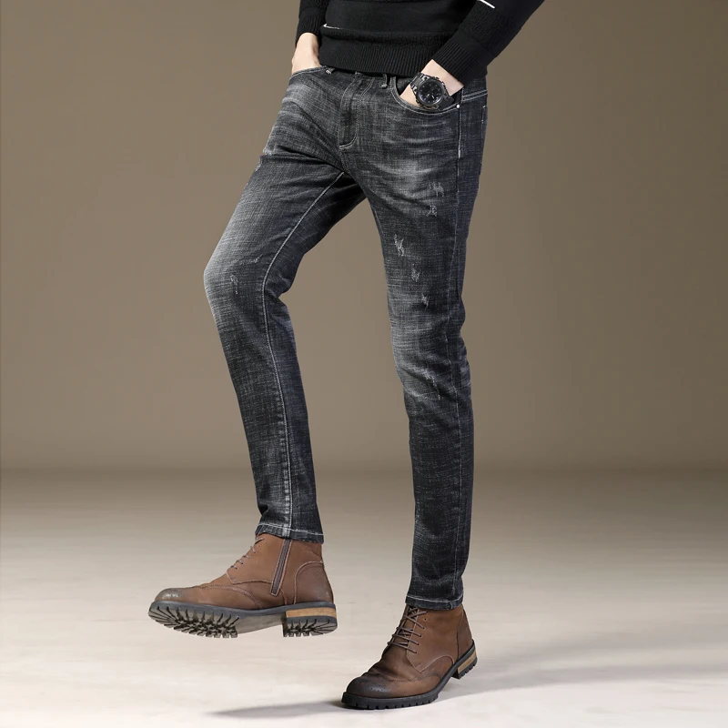 2019 новые джинсы мужские прямые облегающие стиль повседневная мужская одежда