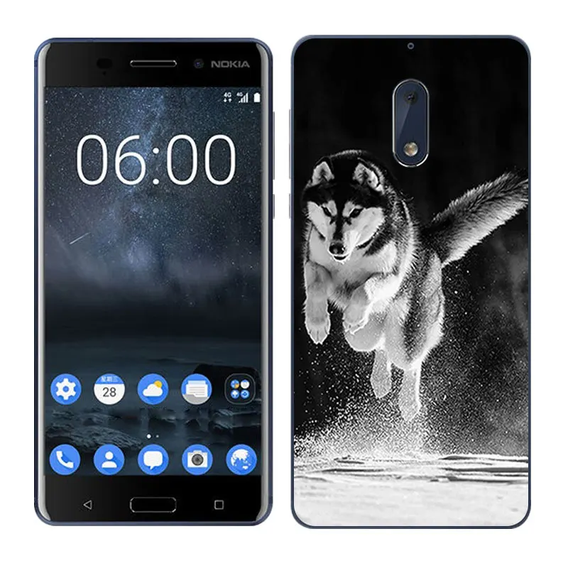 Чехол для Nokia 6 шесть мягких силиконовых чехлов из ТПУ окрашенные бобы Защитные
