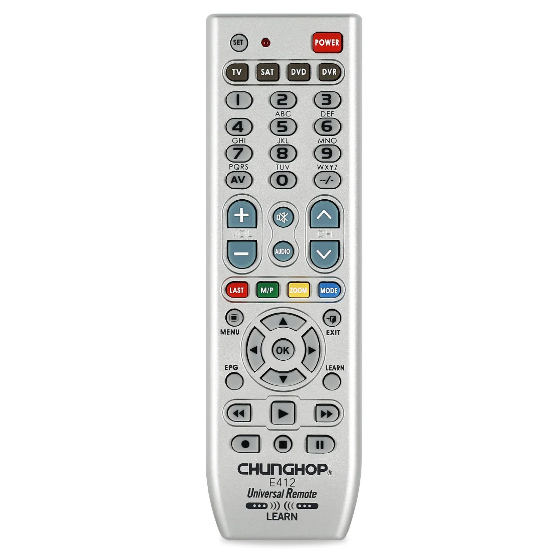 Универсальный пульт дистанционного управления для Chunghop TV Sat Dvd Dvr Palyer E412|Пульты ДУ|