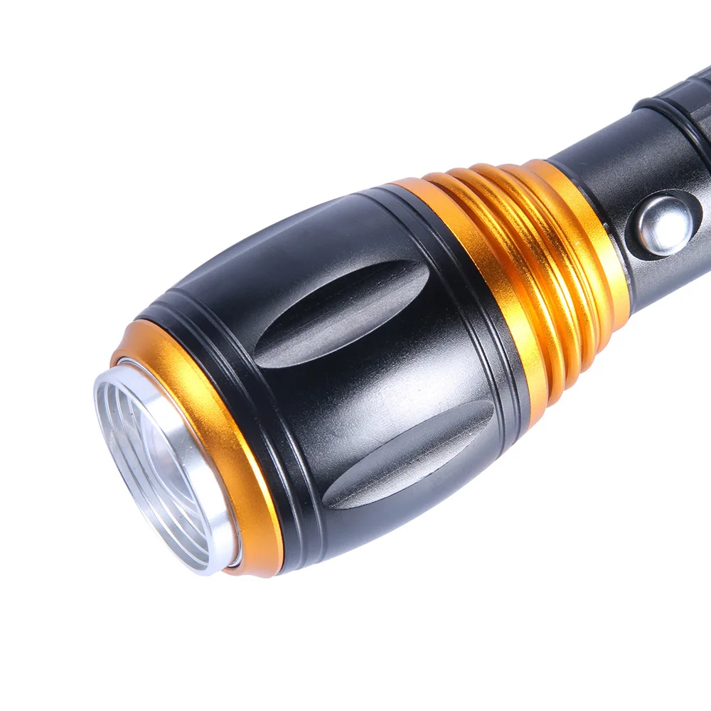 Скидка 500LM USB перезаряжаемые фонарик XPE Led ручной зумируемый Электрический фонарь 5 режимов факел для 18650 или AAA батарея использования кемпинга Рыбал...