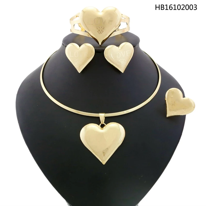 

Yulaili Warm Heart Design Hot Trendy Between Lovers in Engagement Four Jewelry Sets Full of Romantic Feelings