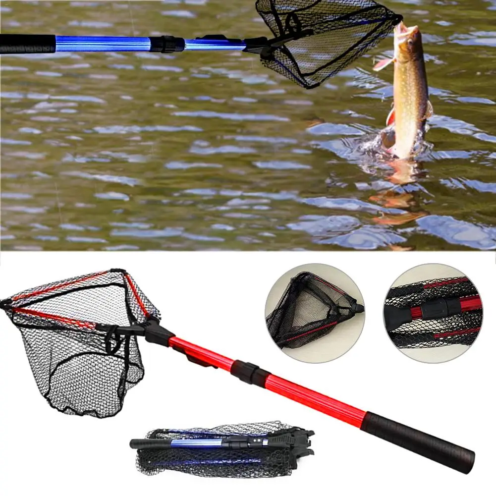 Складная рыболовная сеть с резиновой ручкой портативная складная погружением