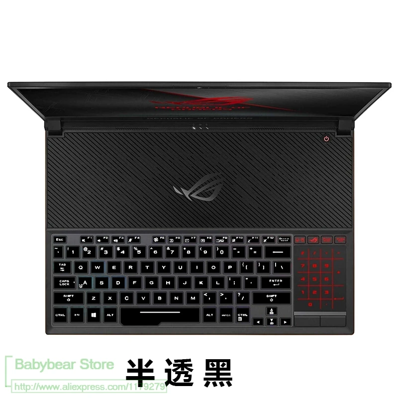 black Для ASUS ROG Zephyrus GX501GI GX501GI GX501 GX531GS GX531GM GX531G 15,6 дюймовый силиконовый защитный чехол для клавиатуры ноутбука - Цвет: black
