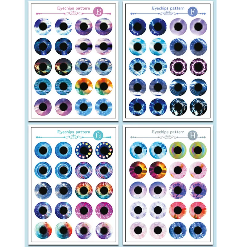 10 пар Blyth кукольные глазные фишки узор для 1/6 ледяные Blyth кукольные глаза DIY Стиль A~ I