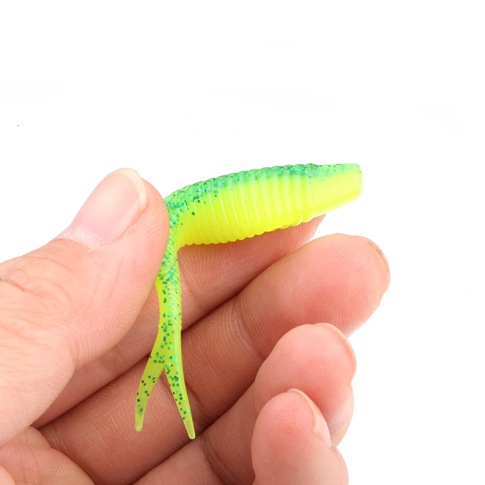 6 шт./лот 7 см/1 8 г мягкие черви Рыболовная Приманка Minnow воблеры силиконовый Y