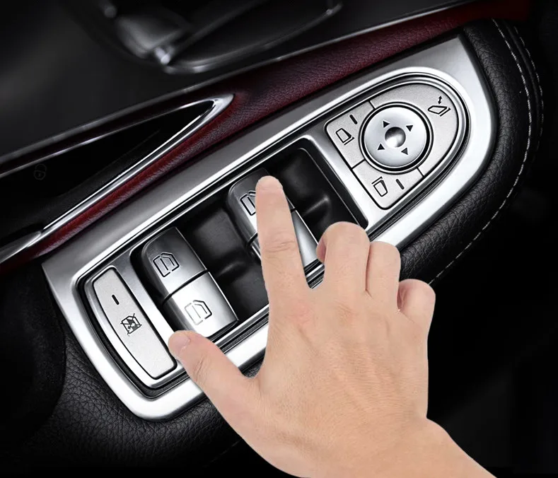 4 шт. накладки на кнопки автомобильного стеклоподъемника Mercedes Benz Аксессуары для