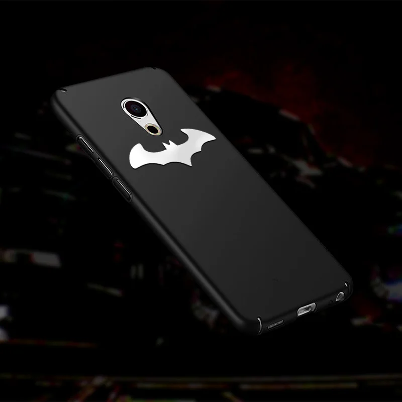 3D Silver Batman PC Case For Meizu 16 Plus Pro 16X 16S 16XS 15 7 X8 MX6 Meilan Note 9 8 M3S E2 Metal Matte Feel In Fitted |