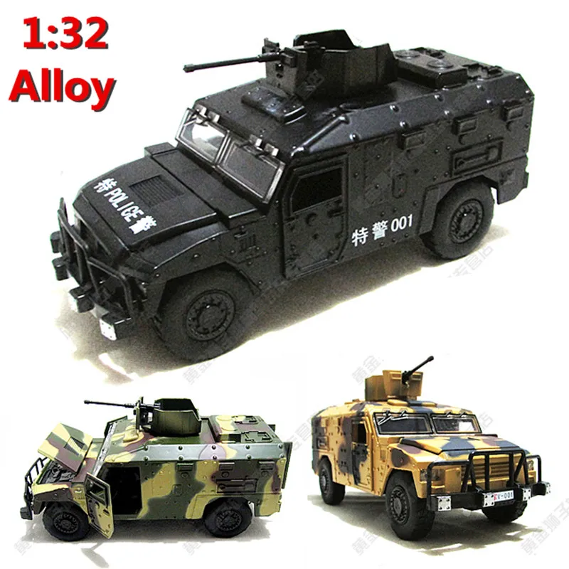 Модель бронированного автомобиля 1:32 из сплава развивающие игрушки с высокой
