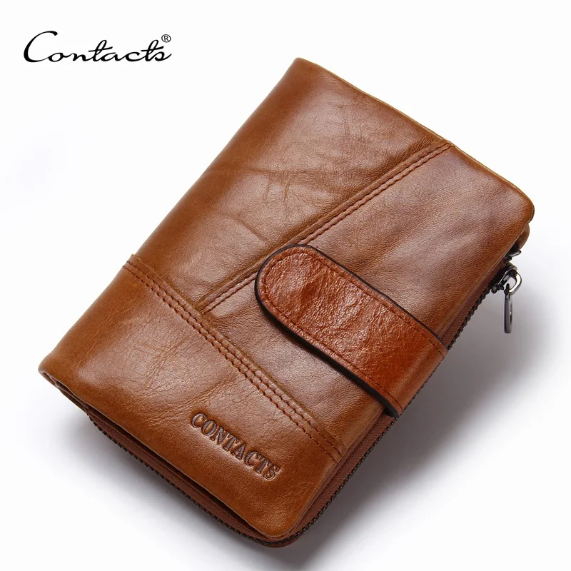 Men's Wallet Genuine Leather Cowhide Casual Zipper Patchwork Clutch Money Bag Business Card Holder Case Small Coin Purse | Багаж и