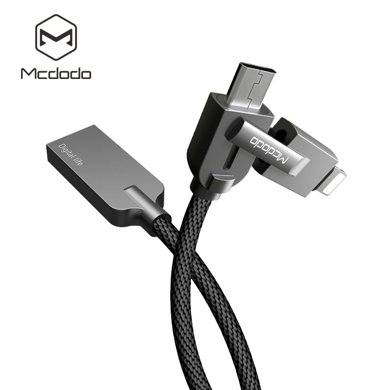 Mcdodo 2 в 1 кабель Lightning USB для iPhone 7 Micro Samsung Xiaomi Huawei Быстрая зарядка 5s 6s кабель|2 in 1|usb 12