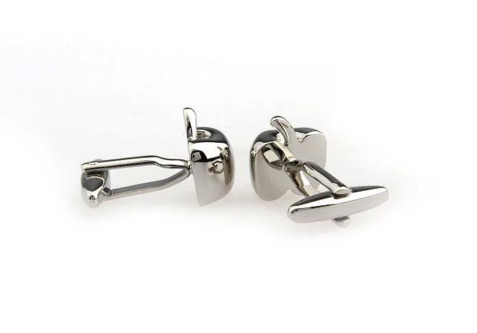 Lepton Copper Silver color simple Design cuff links custom 1 pair apple style man cufflink for gift Promotion Free Shipping | Украшения и